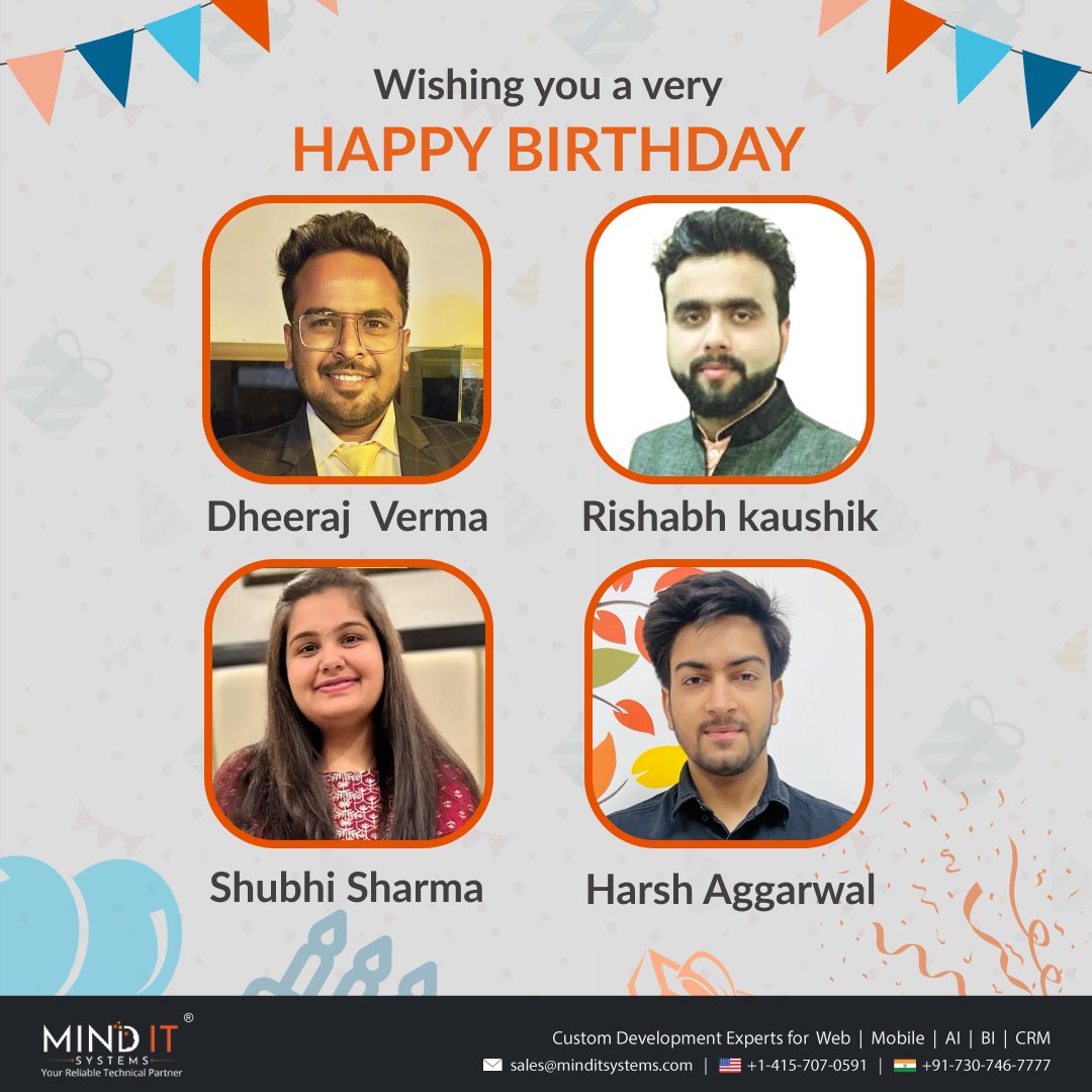 Happy Birthday to all our wonderful employees born in May, may this special day bring you joy, happiness, and fulfillment. 🎂🎉🎈Happy Birthday
#MindITSystems #birthday #officecelebration