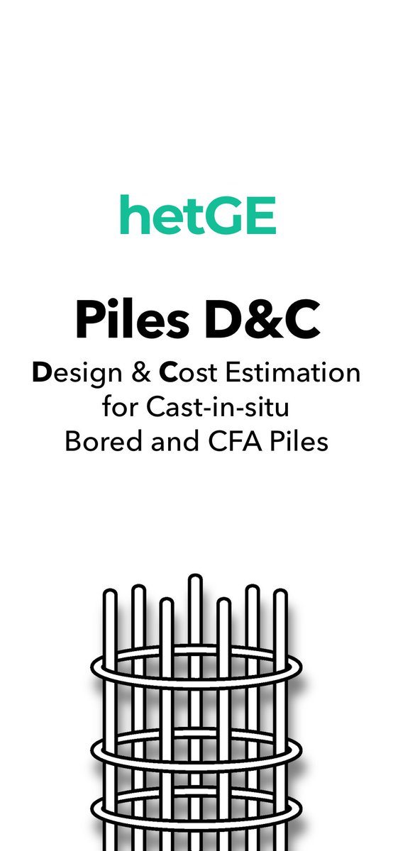 hetGE's tweet photo. Why we developed Piles D&amp;C
Designing Bored or CFA foundation piles is a complex specialist process that involves using various tools for geotechnical capacity calculation (ULS) &amp; settlement analysis (SLS) &amp; section dimensioning through structural reinforced concrete calcs.

🧵1/5 https://t.co/uWl00F6V1a