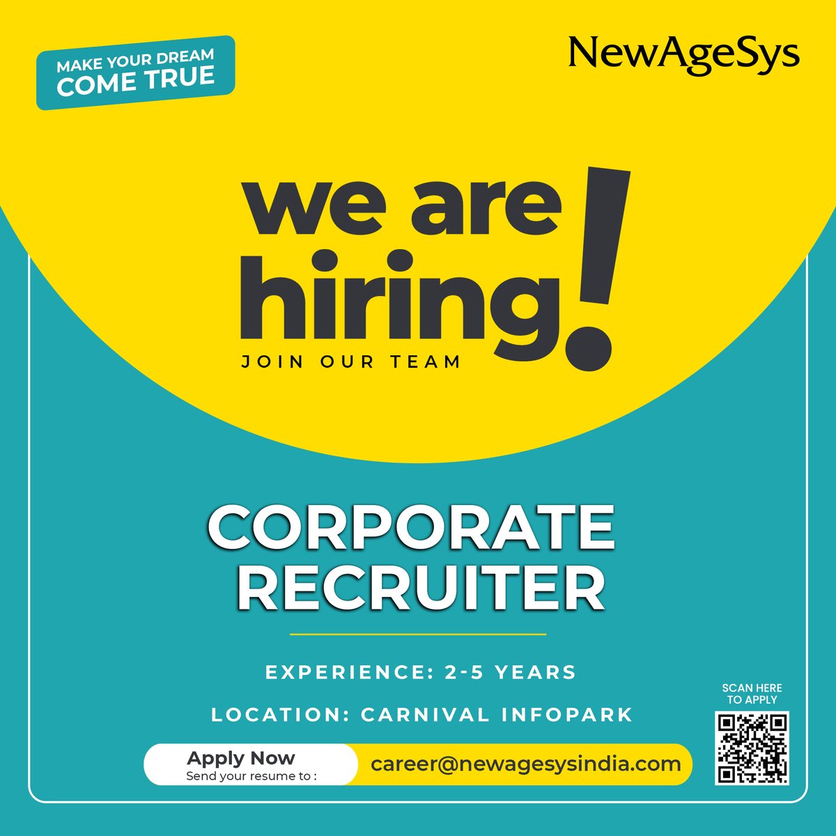 NewAgeSys_'s tweet photo. We are hiring
Click here to apply: https://t.co/Tko3N0kj7O

#hr #hrjobs #hrjobsinindia #hrjob
#hiring #jobalert #corporatereceuiter #infoparkkochi #infoparkjobs #jobsearch https://t.co/uVggg0e0C8