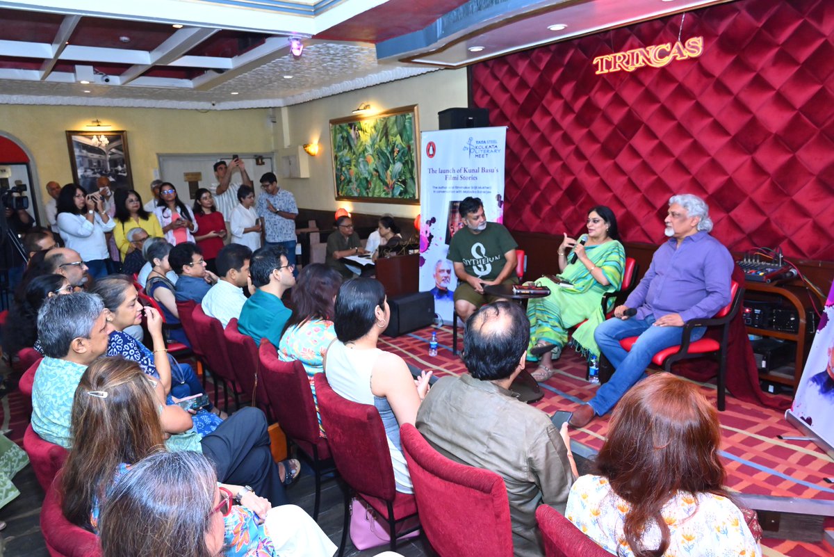 Kolkata Literary Meet (@itsgottobelit) on Twitter photo All about yesterday's book launch of Kunal Basu's 'Filmi Stories' at Trincas in conversation with Srijit Mukherji and Malavika Banerjee
<a href="/srijitspeaketh/">Srijit Mukherji</a> <a href="/kunalbasu100/">Kunal Basu</a> <a href="/malavikaB1971/">Malavika Banerjee</a> All about yesterday's book launch of Kunal Basu's 'Filmi Stories' at Trincas in conversation with Srijit Mukherji and Malavika Banerjee
<a href="/srijitspeaketh/">Srijit Mukherji</a> <a href="/kunalbasu100/">Kunal Basu</a> <a href="/malavikaB1971/">Malavika Banerjee</a>