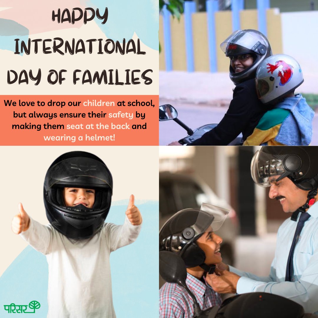 parisarpune's tweet photo. Protect your little ones and enjoy the ride - on this #InternationalFamilyDay and the start of UN Global #RoadSafetyWeek, let's make two-wheeler safety a top priority! ๐๏ธ๐จโ๐ฉโ๐งโ๐ฆ๐ #twowheelersafety #helmetsarecool #childhelmet #RethinkMobility #RethinkSafety #UNGRSW https://t.co/nvIL72kjvt