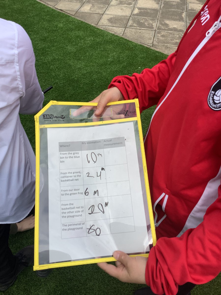 We have been learning about measuring length. We also used our knowledge to measure the perimeter of the playground. <a href="/BroomhousePs/">BroomhousePS</a>