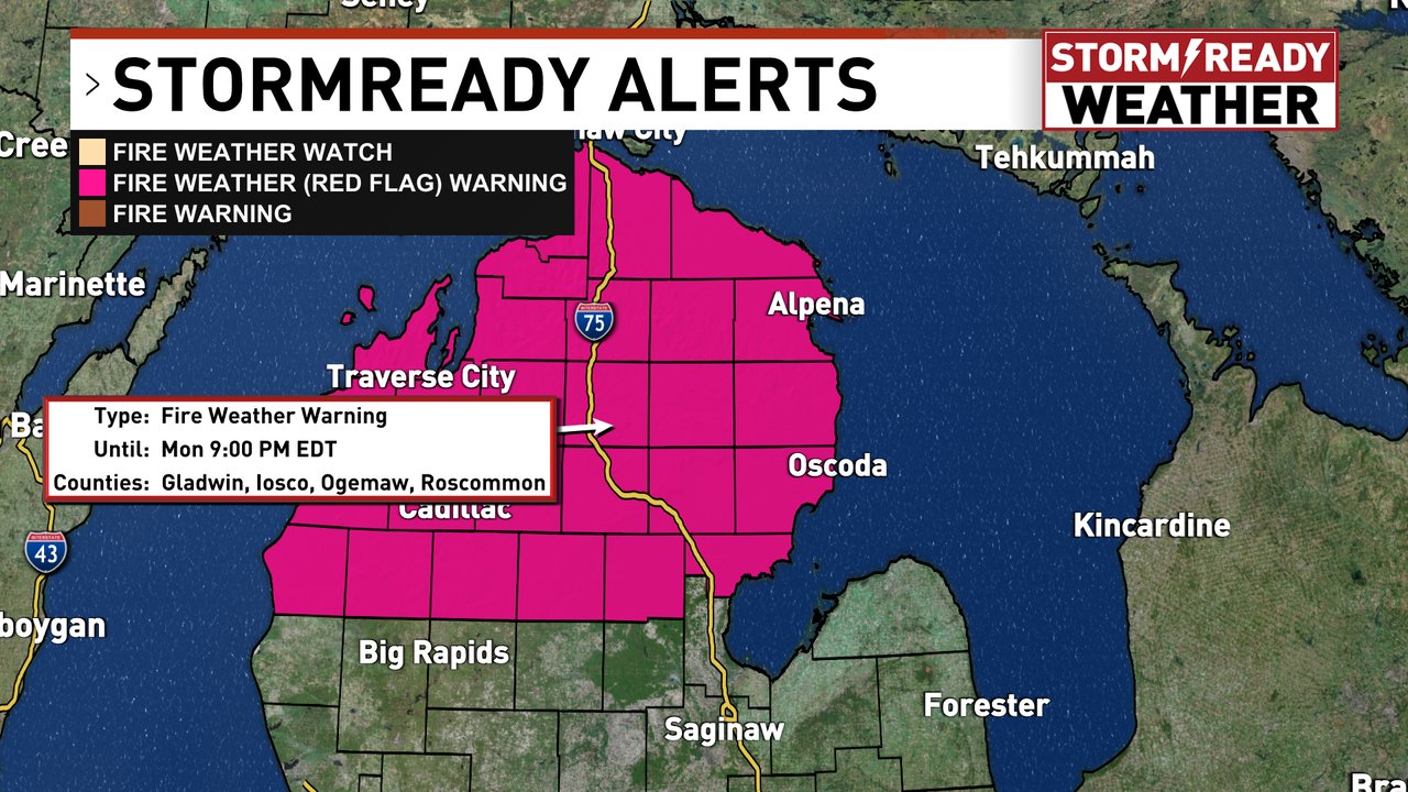 MidMichigan NOW on Twitter "WEATHER ALERT A Fire Weather (Red Flag