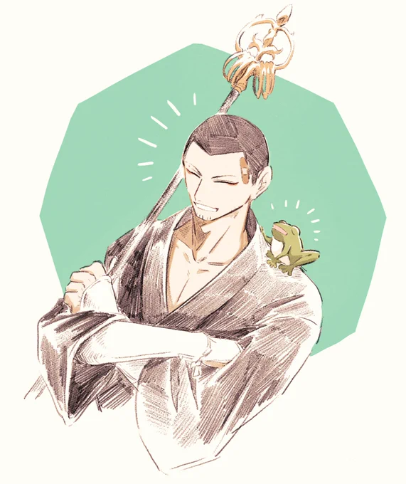呉一郎さん(真)と矢二郎
