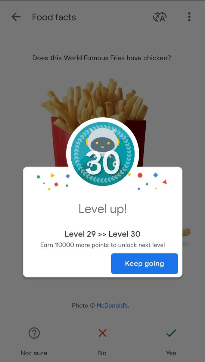 Starting the #30DaysofCrowdsource on a high Note 🥳🥳🥳🥳🥳🍾!! 
I cant believe i got to level 30 on #GoogleCrowdsource , believe it or not i got inspired by Hilda Baci Cookthon . I said am starting the Challenge on high note and i did it 🥳🥳! 
This is going to be Fun