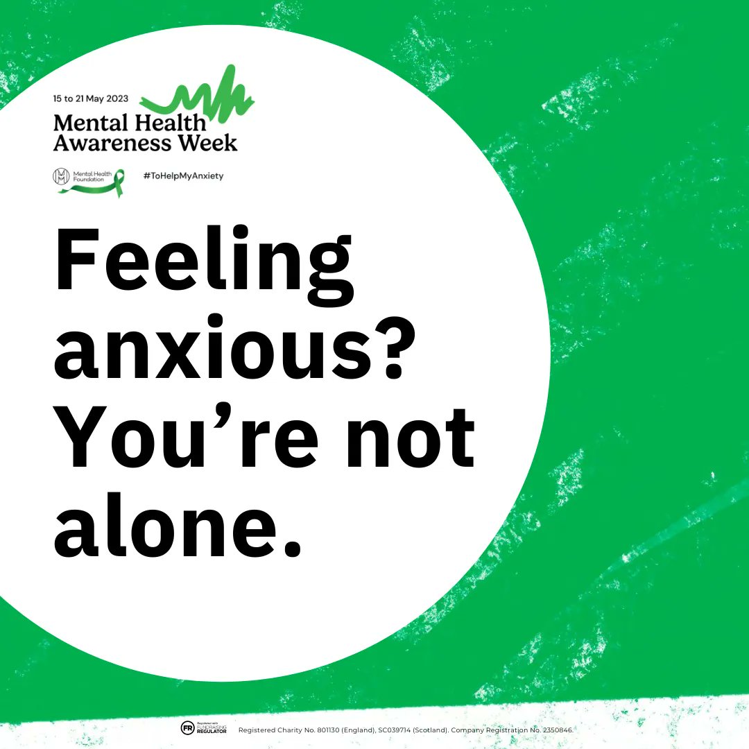 Mental Health Awareness Week. 
15 to 21 May 2023.

Anxiety is common. Find out ways to manage feelings of anxiety and prevent them from getting worse at mentalhealth.org.uk/mhaw

#RobinsTogether❤️🤍