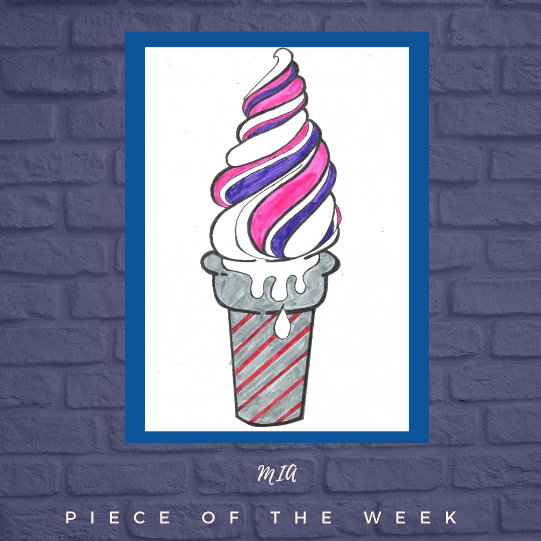 SydenhamHigh's tweet photo. This week's POTW goes to Mia in Year 9 for her fantastic image of an ice cream drawn in the style of Roy Lichtenstein. The fresh colours & sharp outlines give this a punchy attitude.
#art #fearnothing #forgeyourownpath #pieceoftheweek https://t.co/jnAiiwn6N3