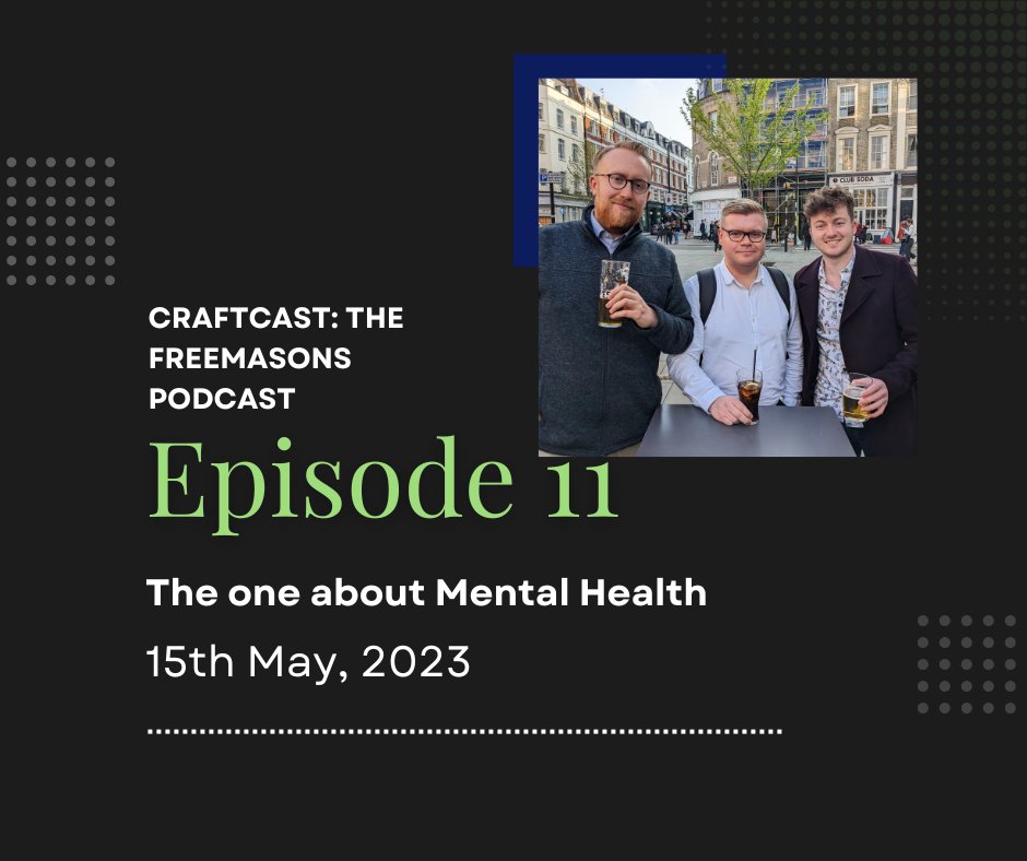 The latest episode of Craftcast is available now 📣

This touching episode of Craftcast is a powerful exploration of mental health and the societal expectations that prevent men from seeking help.

Listen to Craftcast here👇
craftcast.captivate.fm/listen

#Freemasons #MentalHealth