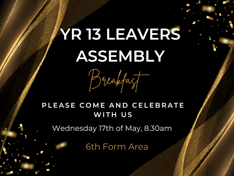 6thPant's tweet photo. Year 13 Leaver's Breakfast - 8:30 on Wednesday - see you there! https://t.co/bF5vYRNbCF