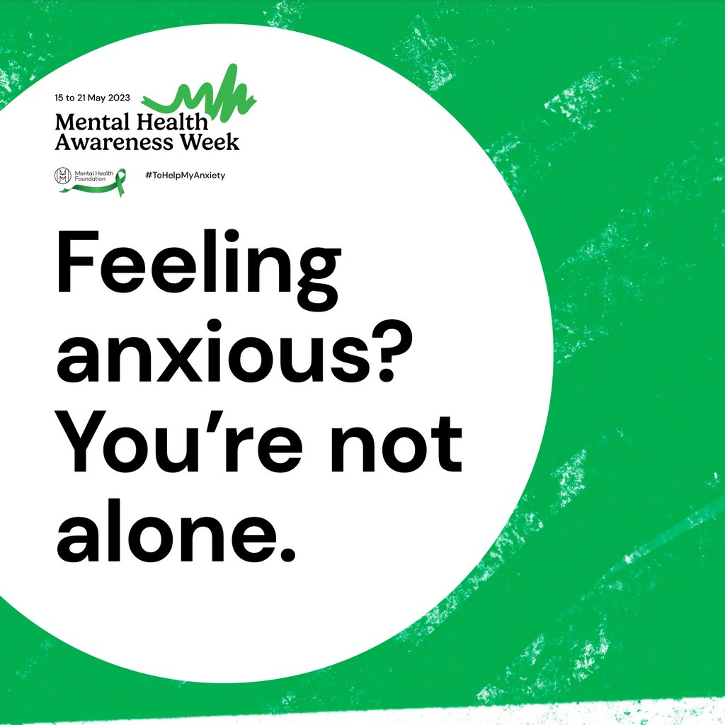 This year’s #MentalHealthAwarenessWeek theme is #anxiety 💚

Anxiety is a key topic that young people ask us for additional help and support with during our #EmotionalWellbeing sessions.

Tips on how to cope with feelings of anxiety: mentalhealth.org.uk/our-work/publi…