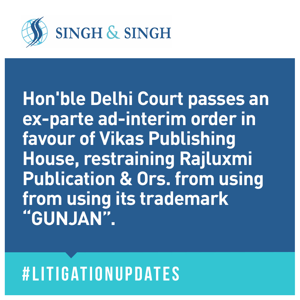 singh_llp's tweet photo. We are pleased to convey that @singh_llp successfully represented Vikas Publishing House Pvt. Ltd before the Hon’ble Delhi High Court in the case of Vikas Publishing House Pvt. Ltd v. Rajluxmi Publication &amp; Ors. in CS (COMM.) 218/2023

Know more via https://t.co/pFQ59Ncglp https://t.co/t4ncsS2dj8