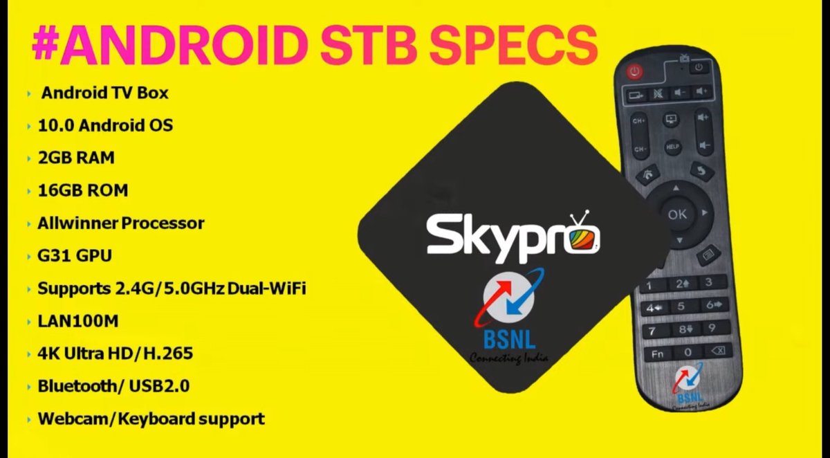 sneachq's tweet photo. @BSNL_ka_Bandhan @BSNLCorporate @CMDBSNL @VivekBanzal Honb'le @CMDBSNL launched IPTV on BSNL Fiber Broadband today in Inauguration event at Shimla.
Now FTTH users of @BSNLCorporate can watch TV Channels at the most affordable cost in India. https://t.co/eMNR3I6Lof