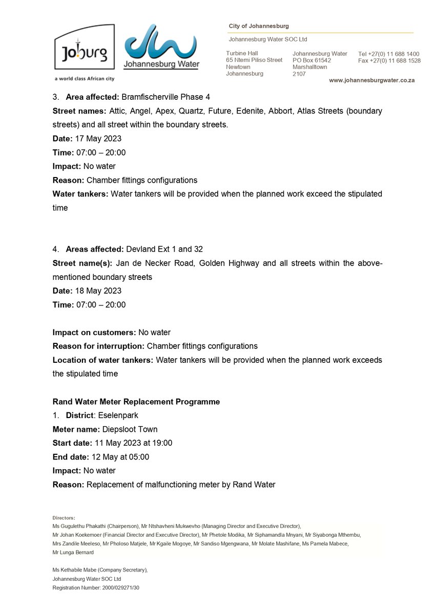 Johannesburg Water tweet media