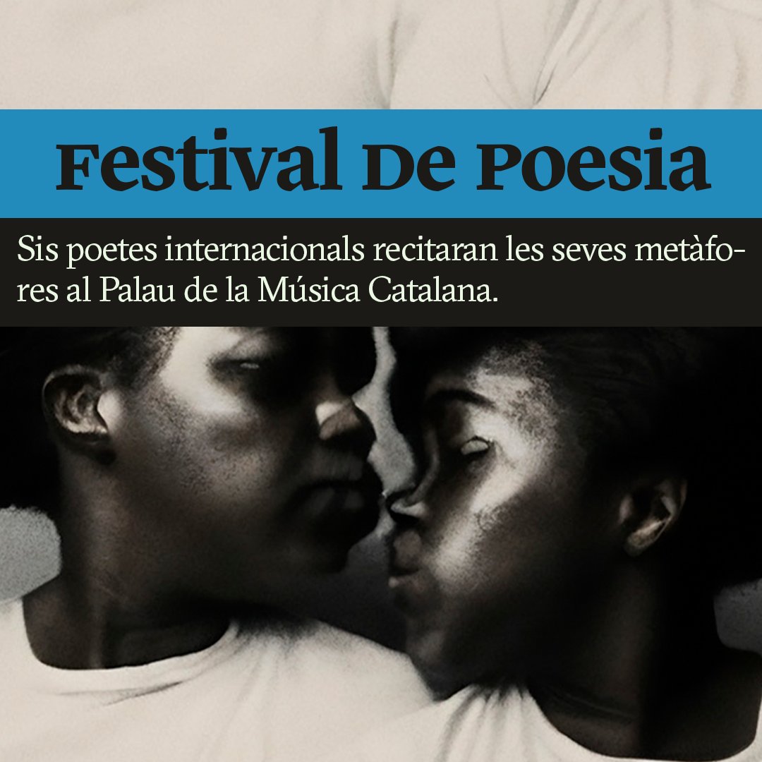 BCN Més (@bcnmes) on Twitter photo Comencem la setmana amb moltes ganes... de què arribi dimarts, perquè el Festival Internacional de #Poesia de Barcelona acaba al <a href="/palaumusicacat/">Palau de la Música Catalana</a> amb una exhibició de poetes internacionals.
🌻Més agenda cultural a bcnmes.com/un-poco-de-tod… Comencem la setmana amb moltes ganes... de què arribi dimarts, perquè el Festival Internacional de #Poesia de Barcelona acaba al <a href="/palaumusicacat/">Palau de la Música Catalana</a> amb una exhibició de poetes internacionals.
🌻Més agenda cultural a bcnmes.com/un-poco-de-tod…