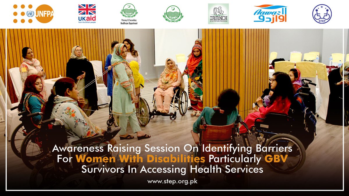 STEPPakistan's tweet photo. Awareness raising session on identifying barriers for Women With Disabilities particularly GBV survivors in accessing health services.
#STEP #STEPPakistan #UNFPA #UKAID #Disabilityrights #Womenwithdisabilities #Endgenderbasedviolence #GBV #StopGBVagainstWWD https://t.co/9lZ97JGkVO