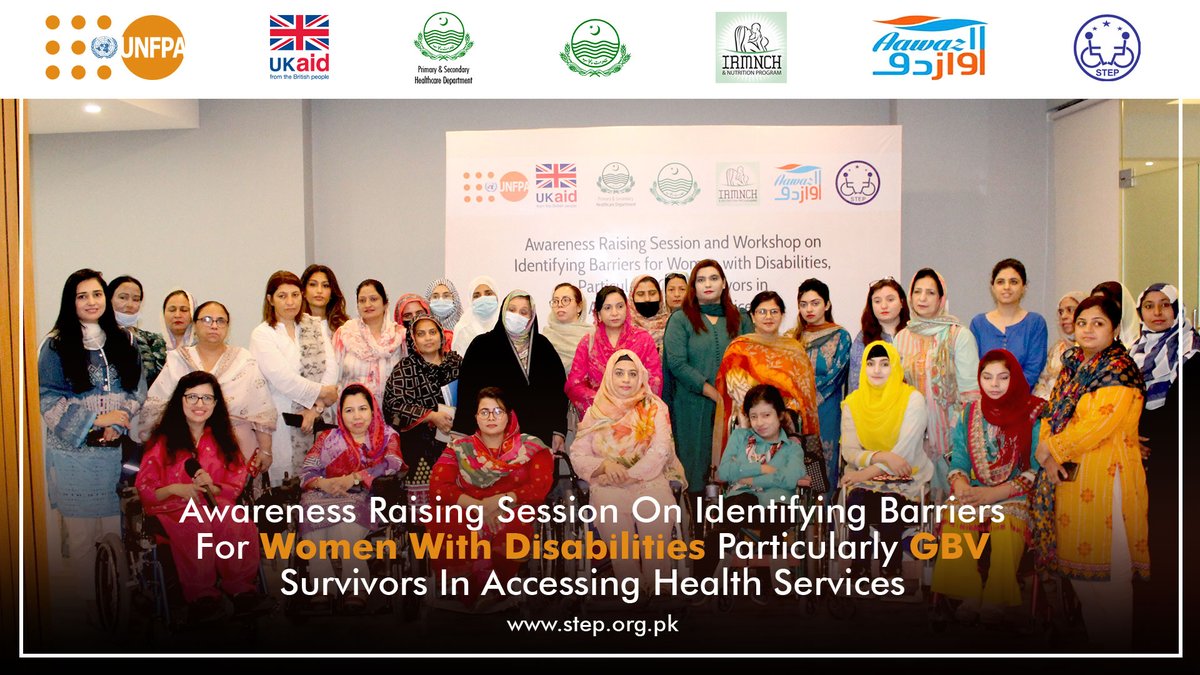 STEPPakistan's tweet photo. Awareness raising session on identifying barriers for Women With Disabilities particularly GBV survivors in accessing health services.
#STEP #STEPPakistan #UNFPA #UKAID #Disabilityrights #Womenwithdisabilities #Endgenderbasedviolence #GBV #StopGBVagainstWWD https://t.co/9lZ97JGkVO