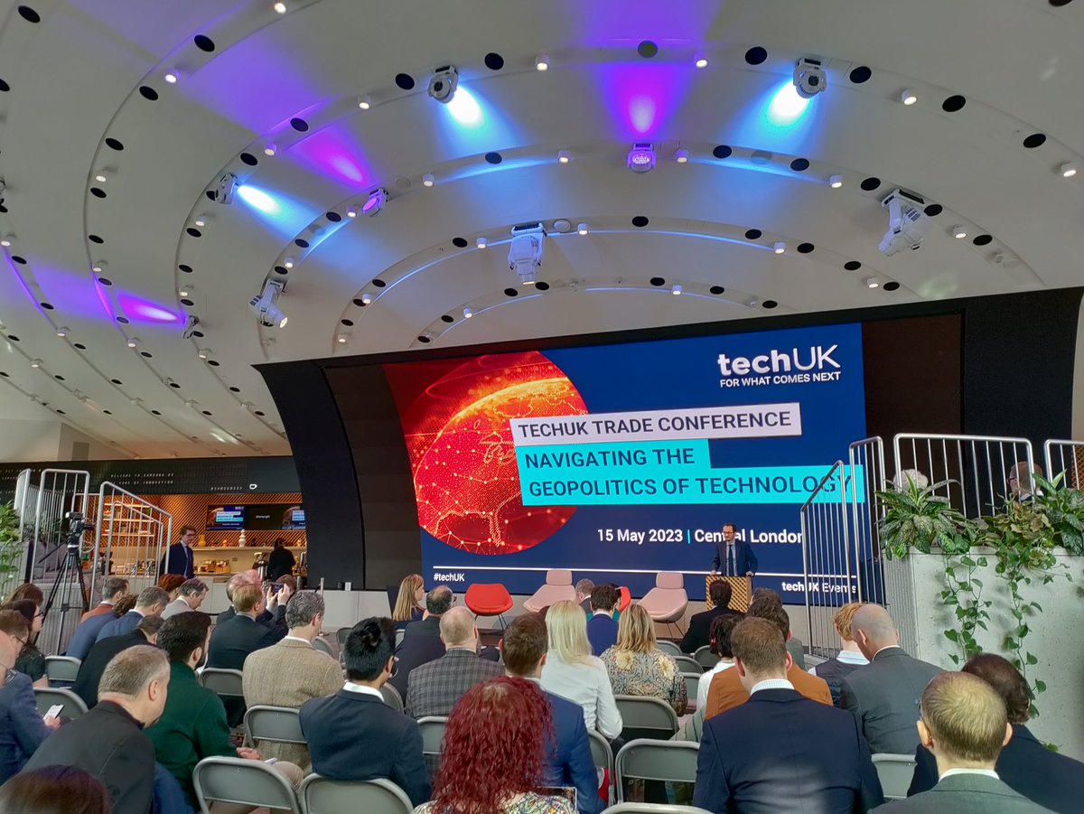 ...And we're off 🌍

techUK is excited to be hosting its Trade Conference 2023: Navigating the Geopolitics of Technology' Conference, covering the broader international questions of #digitaltech within the economy and society🌟