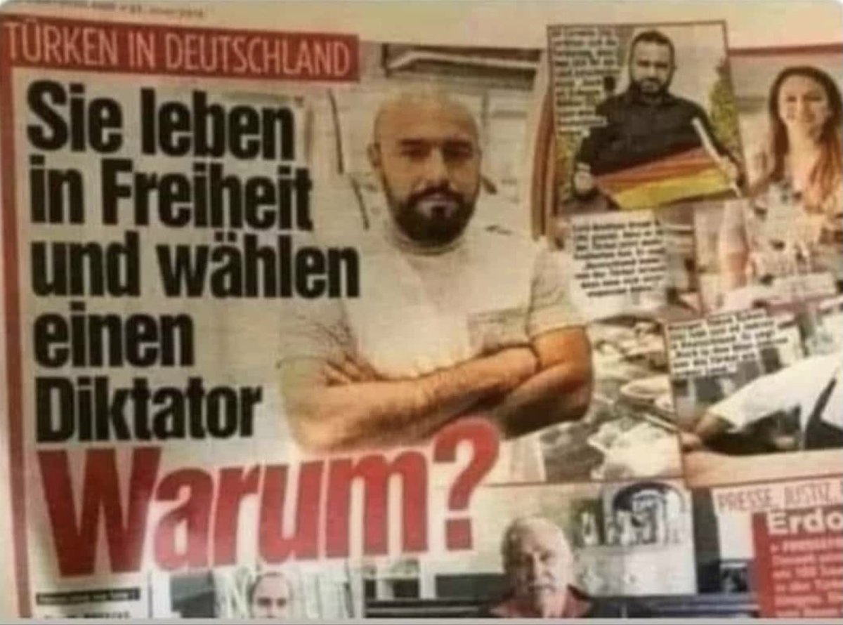 Bild gazetesi‘nin Almanya’da yaśayan türkler için baślik śöyle..Burda özgürlük için yaśiyorsunuz, ama kendi ülkeniz için diktatör seçiyorsunuz. Neden?