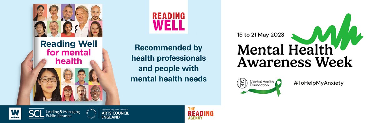 It's #MentalHealthAwarenessWeek @mentalhealth which this year focuses on #Anxiety

Titles from @readingagency #ReadingWell 
Books on Prescription Mental Health List 
reading-well.org.uk/books/books-on…
are available to staff/students
@UHP_NHS @livewellsw in our library Wellbeing collection