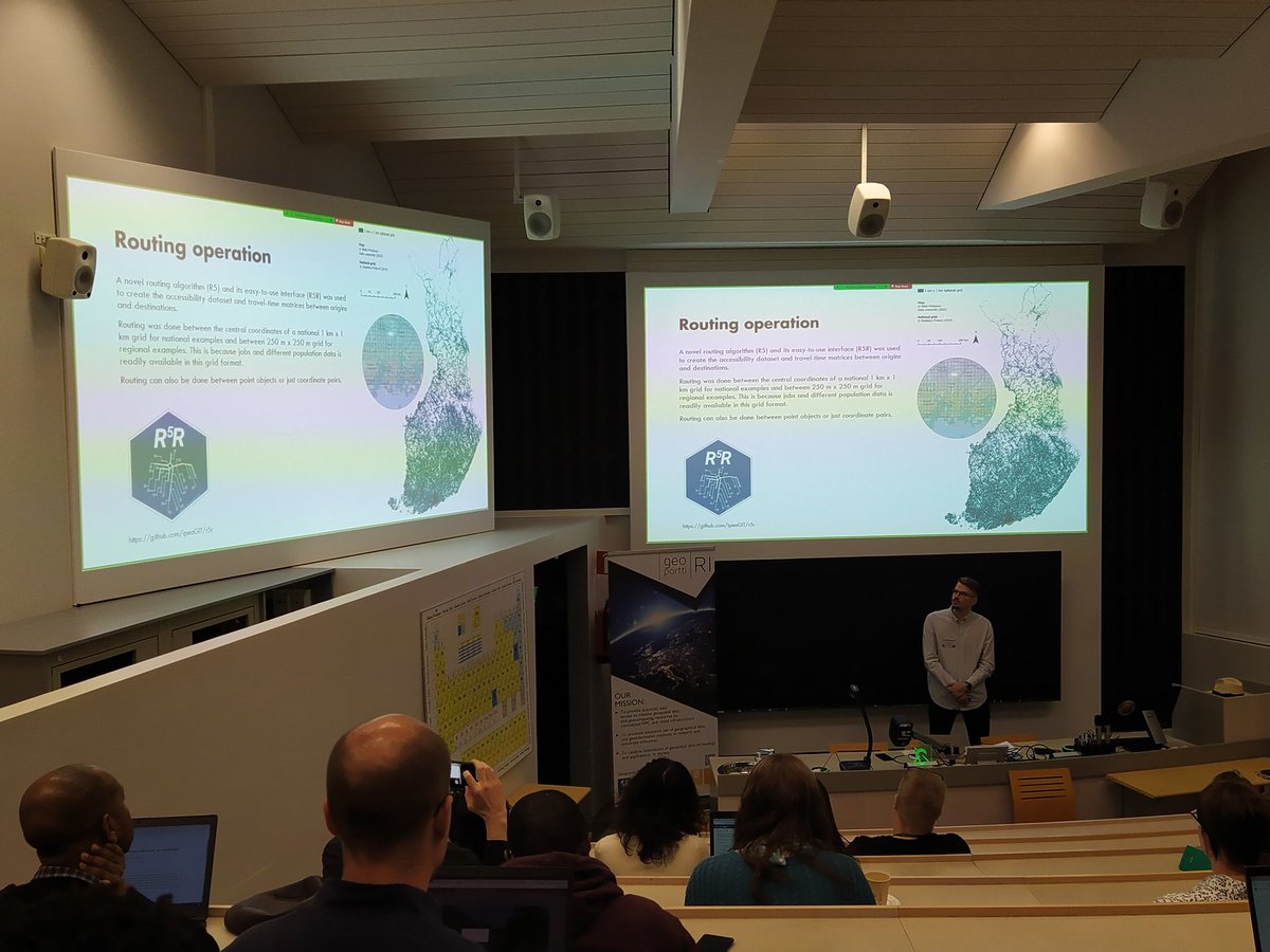tenkahen's tweet photo. @MPonkanen introduces a national level study about the equity of access in #Finland using open-source tools #r5r #r5py 🤓🌍 Results from a fantastic awarded Master's thesis @AaltoUniversity 🏆 @chrxf @UrbanDemog https://t.co/HGk96edqPA