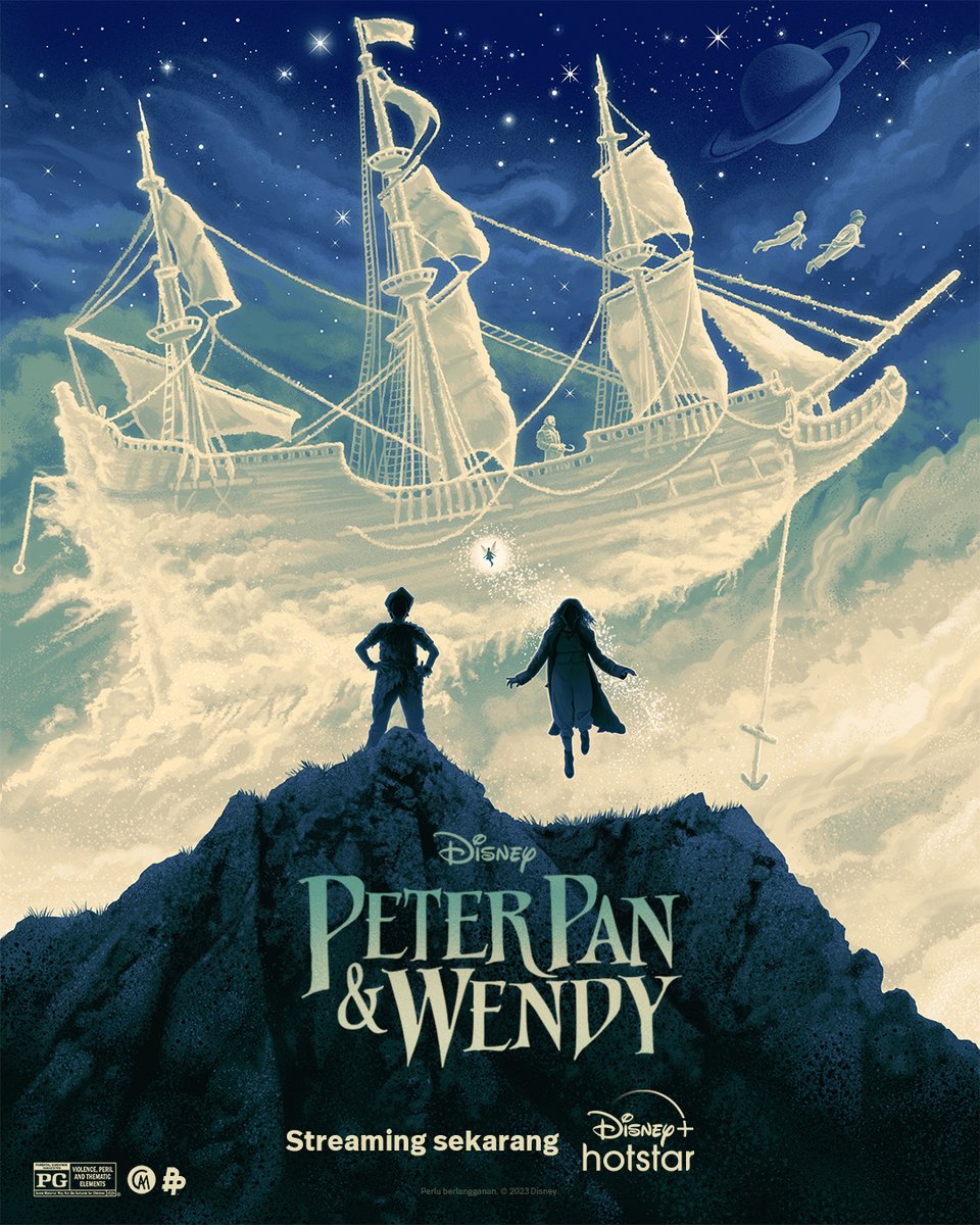 DisneyPlusID's tweet photo. Sebuah karya kolaborasi bersama @camartinart yang terinspirasi dari #PeterPanAndWendy! ✨

Eksklusif di #DisneyPlusHotstarID, streaming film Peter Pan and Wendy sekarang. https://t.co/WZAPkb4X3X