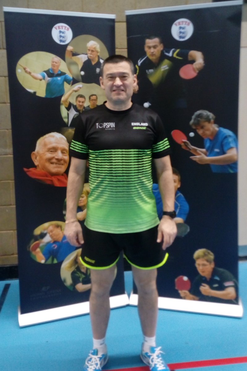 Big congrats to Lorestas Trumpauskas, Vetts National table tennis champion at weekend in over 40's singles and doubles and 50's singles champion.  Amazing achievement😃🏓🥇 #donicfamily #tabletennisengland #vettstabletennis