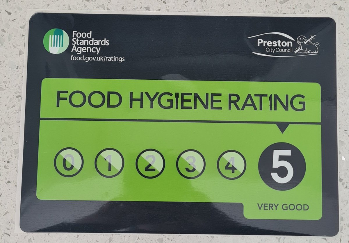Fantastic news! We recently had a Food &amp; Hygiene Inspection and we received a 5! ⭐