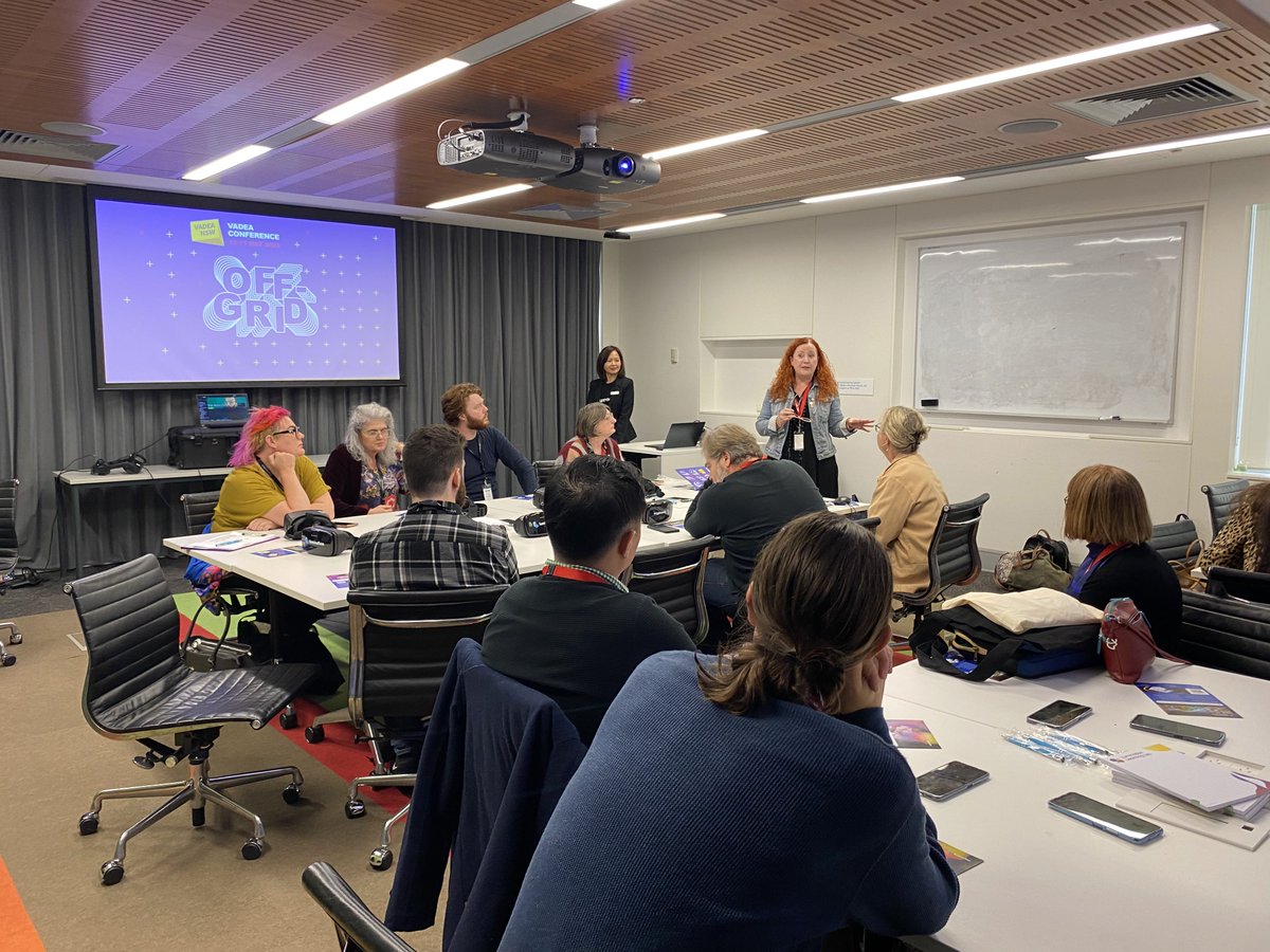 Lumination_Tech's tweet photo. Our team was thrilled to be at the recent @VADEA_NSW event.

Lumination's @shaicoggins led #educators through a workshop on "Expanding the Canvas: Enhancing Visual #Arts Education with #XR," taking participants off grid into a virtual world. 

Learn more: https://t.co/U4MzR3qQuC https://t.co/W74t0w5L4w