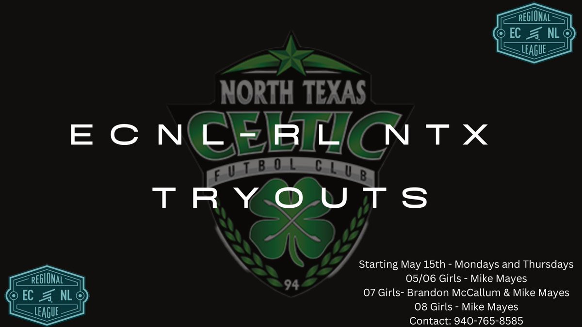 coachbones23's tweet photo. We are looking for committed players to add to our outstanding teams! #Collegeprocess #culture #futurecollegeathletes #playforeachother #coygig #2teamsinECNLRLplayoffs @ntxcelticfc @coachmccallum13 https://t.co/CReVpJJNQc