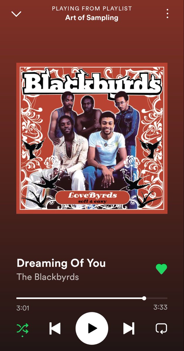 mrleebooks's tweet image. Love this song right here. When this song comes on it's like no other song exists. Get to the end click the back button, get to the end click the back button again. Omg. #SoulSunday #SoulSession #Soul #Blackbyrds #LoveByrds #smooth #easy #ArtofSampling my #Spotify playlist 💚