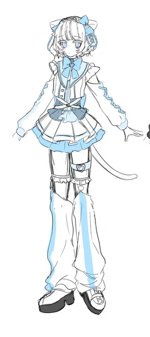 課題のアイドルキャラデザ