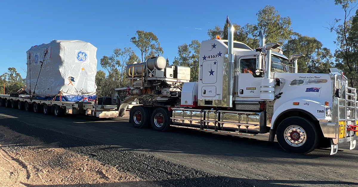 powerlinkqld's tweet photo. This 105 tonne transformer was on its way to our Western Downs #Substation as part of work we are delivering to connect @CSEnergyQld's #Chinchilla Battery to our transmission network. It will play a key role in transporting electricity to #energy customers around #Qld. #Supergrid https://t.co/BN7BercftQ