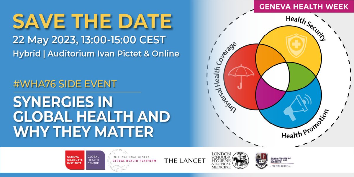As the world grapples with the impacts of the COVID-19 pandemic &amp; faltering progress towards the #SDGs, it is time to re-examine approaches to #UHC, health security &amp; health promotion.

Join us on 22 May for the launch of a new Lancet Commission 👉 hubs.li/Q01PHxPf0 #WHA76