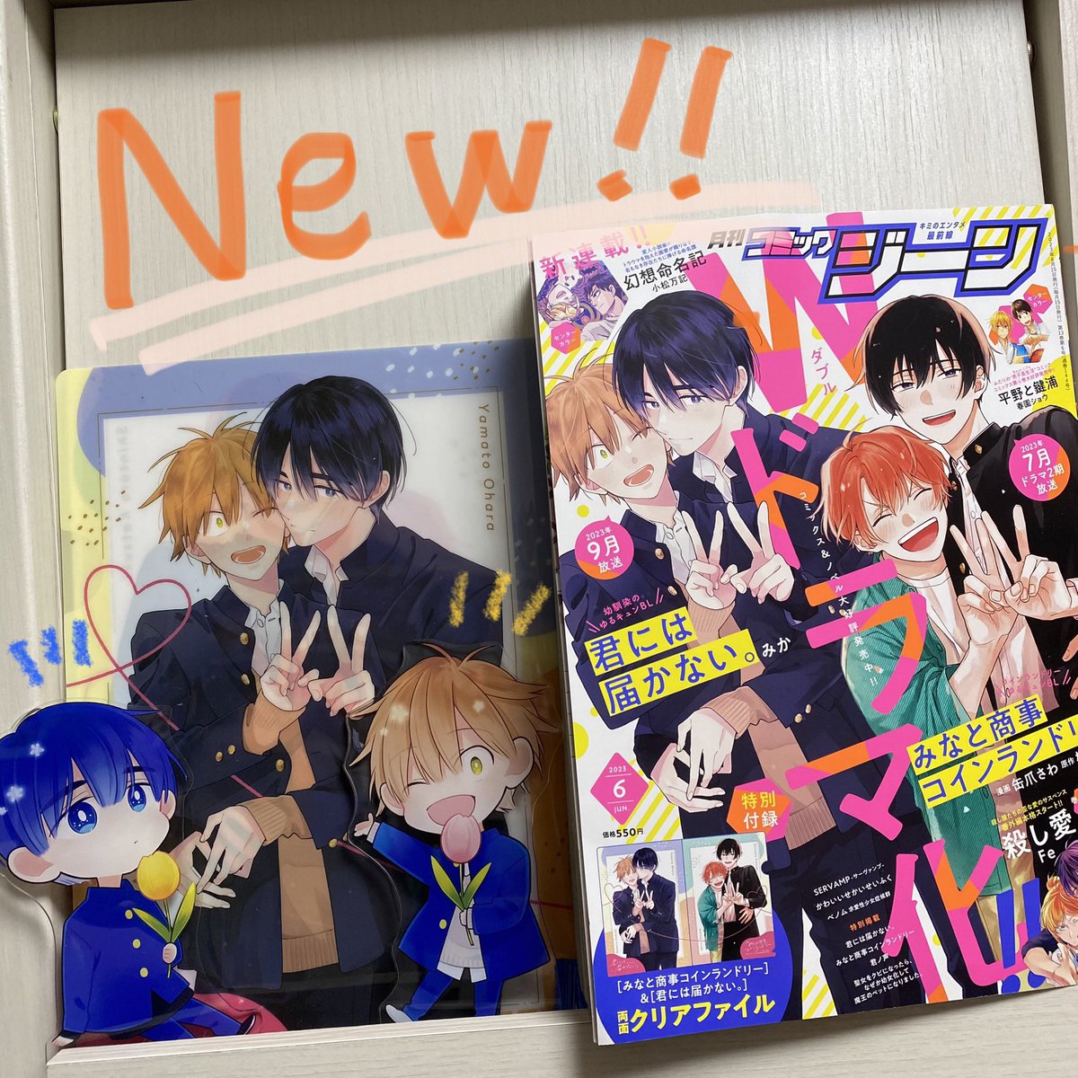 本日発売‼️ 月刊コミックジーン6月号 Wドラマ化記念クリアファイル