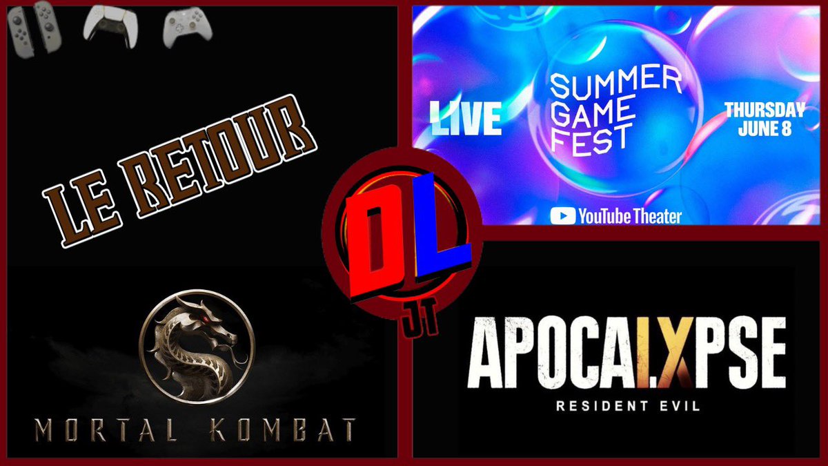 DLGAMING22's tweet photo. Bonjour à tous au sommaire du #JTGaming 
🟦 Summer Game Fest 🔥
🟫 Mortal Kombat le retour 
🟥 Resident Evil 9 Rumeur 
➡️ https://t.co/QAWAu55RVV https://t.co/1FYabBuT5z