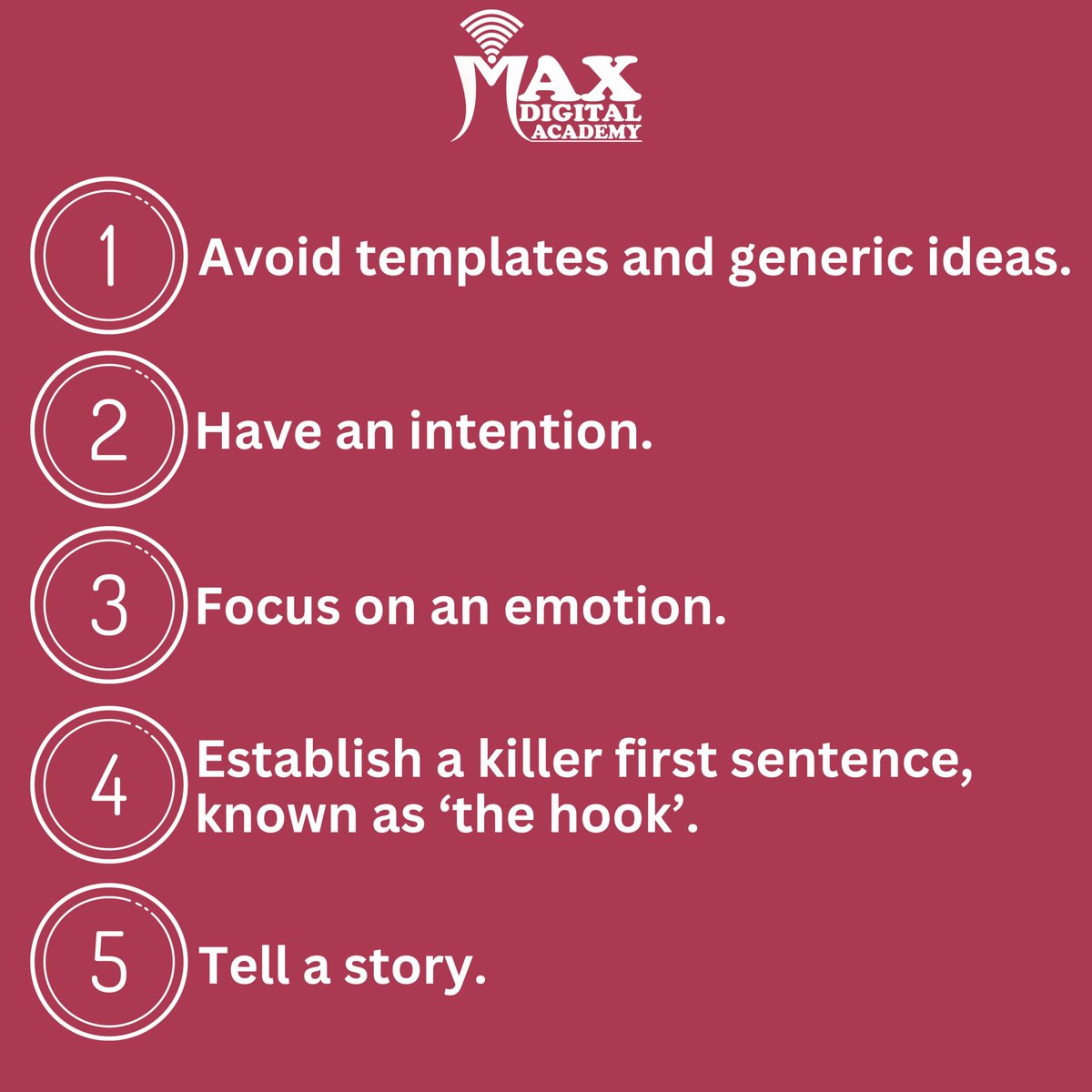MaxDigitalAcad1's tweet image. Checkout our New Tweet 😯😍
5 SCROLL-STOPPING Social Media Captions that Impact.😍😍

Follow @maxdigitalacademy for more such content.
#socialmediacaptions #contentcreator #captionwritingtips  #socialmediagrowth
#maxdigitalacademy #digitalmarketinginstitute