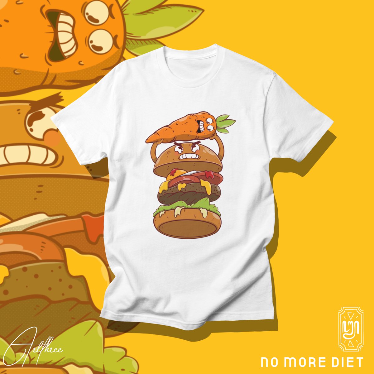 No More Diets Tshirt By Artthree
 #NoMoreDiets #HealthyLifestyle #FitnessEnthusiast #Foodie #TShirtDesign #ShopNow #threadless #tshirts
Available on @threadless
Link : artthree.threadless.com/designs/no-mor…