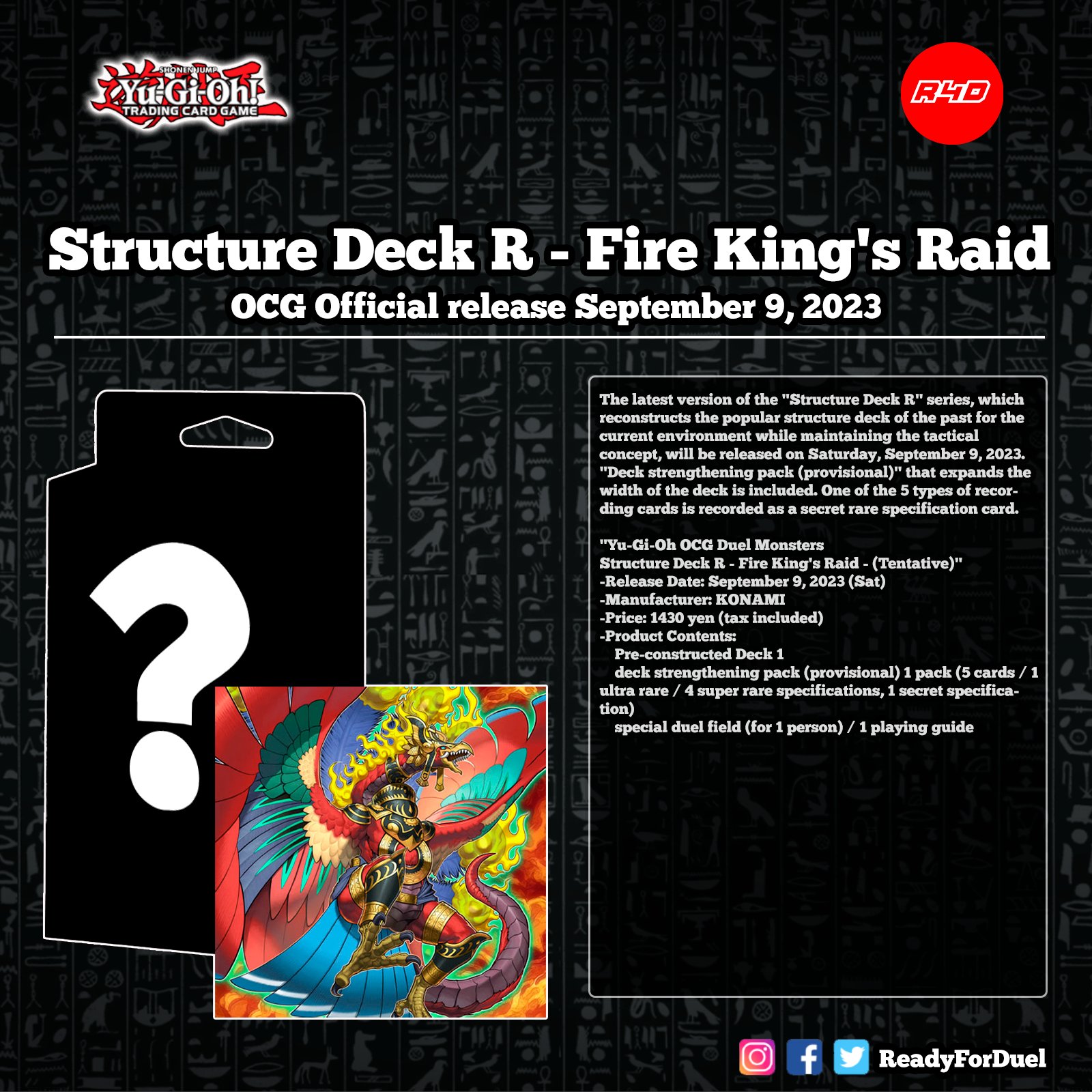 ReadyForDuel on Twitter "(OCG) New Structure Deck R Fire King's Raid