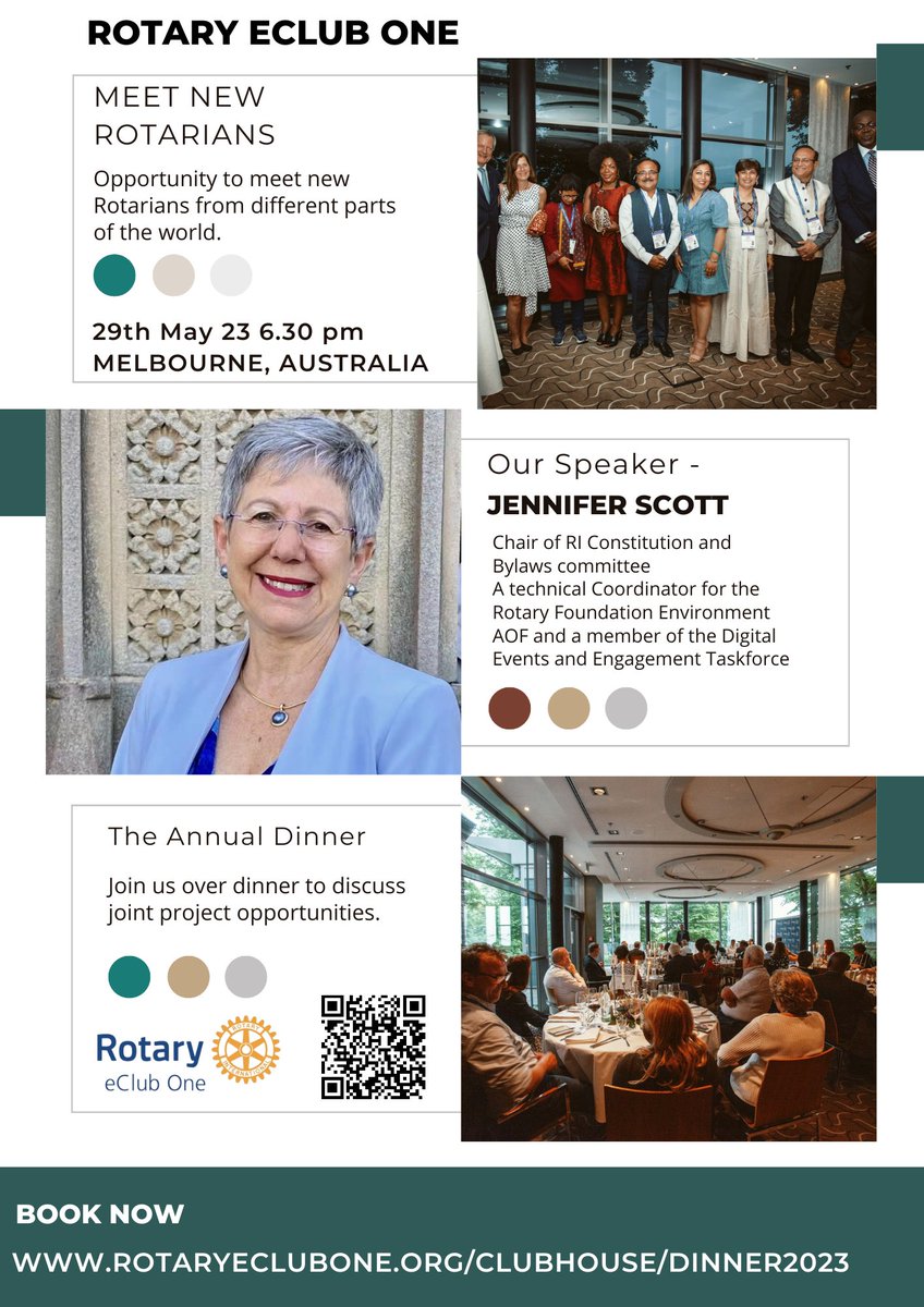 eclubone's tweet photo. Rotary eClub One, Annual Dinner @Melbourne Rotary International Convenion, 2023.
If you haven't been to this dinner, U R missing out on something really important.
book your dinner now - https://t.co/m6UePFpsSL
#eclubone #melbourne #booknow #australia #rotary #rotaryaustralia https://t.co/K1VB83QpLE