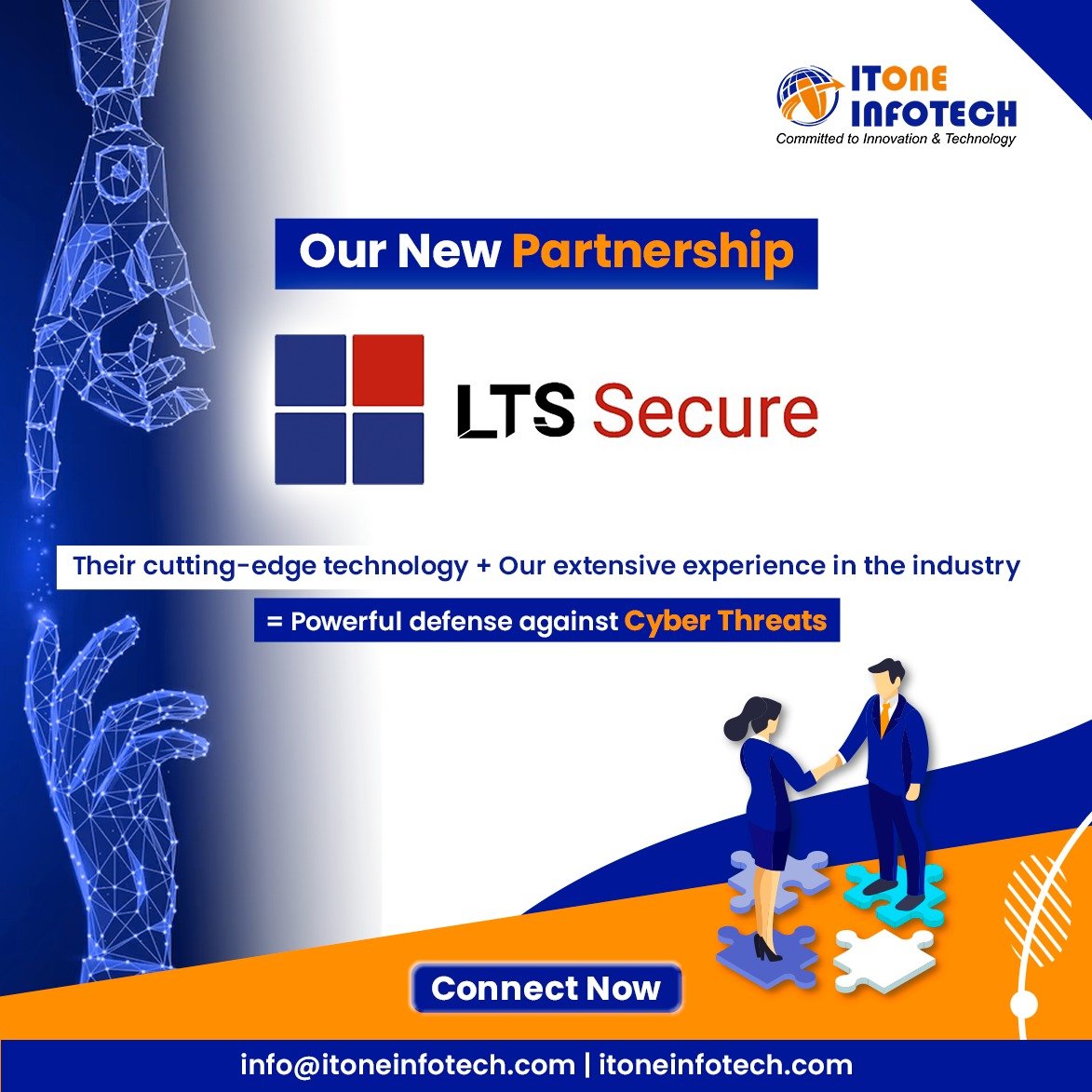 itoneinfotech's tweet photo. At #ITONE Infotech, we're always striving to stay ahead of the game. Our new #partnership with #LTS Secure is a testament to that commitment.

With their cutting-edge technology &amp; our extensive experience in the industry, we will provide our clients a cyber secure environment. https://t.co/SXL33947Zo