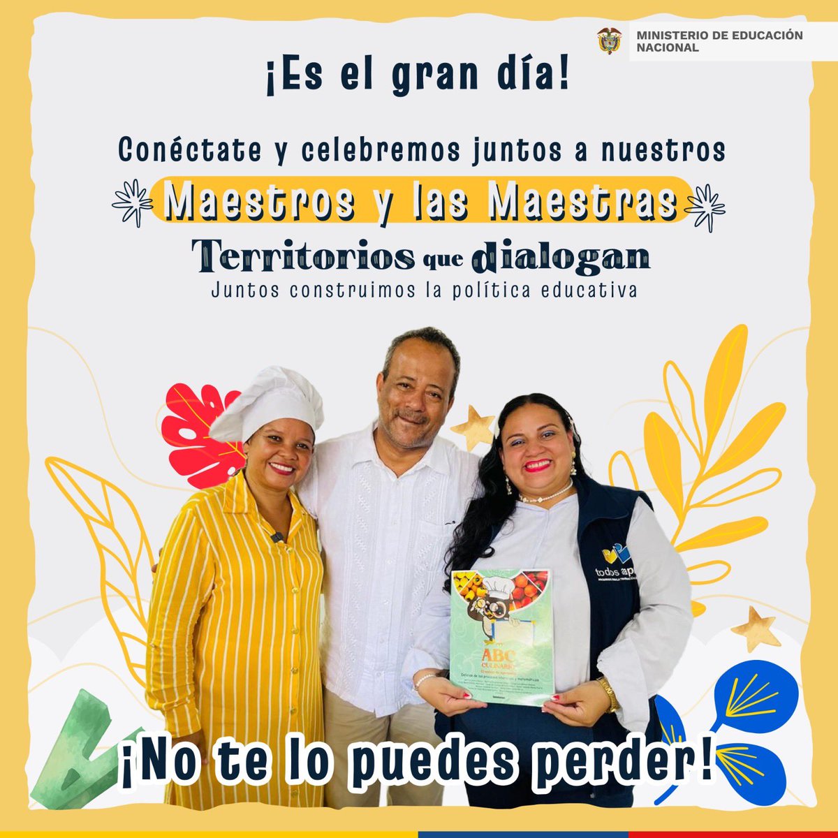 BEATRIZBERNAL26's tweet photo. #ABCCulinario presente en el Día de los Maestros y las Maestras @Olgaelvira @seceducacionctg @rodolfonobo @LondonoYerry @agfre90 @DIANAECHAVARRIA @PTA_Colombia  @anamargaritapv @Daz4Grace @johnfgonzalezt @JohanaCifuente5 @LuzadrimarP #territoriosquedialogan 
#DíadelMaestro2023 https://t.co/JSoDNfAsvw
