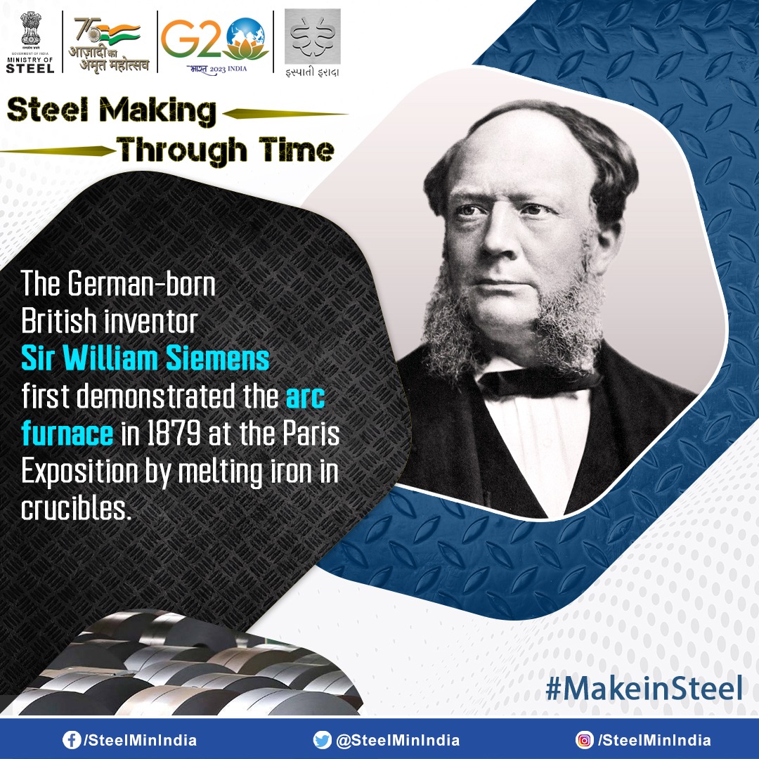 SteelMinIndia's tweet photo. From ancient to modern times, the art of steelmaking has evolved and revolutionized the way we build our world.

#SteelmakingThroughTime #SteelThroughTheAges #EvolutionOfSteel #BuildingTheFuture https://t.co/vAuYQA5tD8