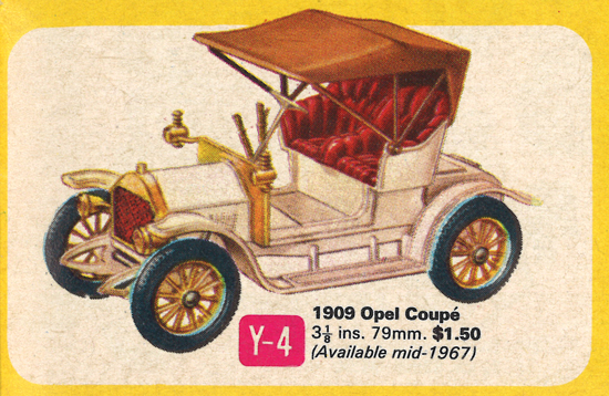 Classic #Matchbox time...1967 Y-4 1909 Opel Coupe