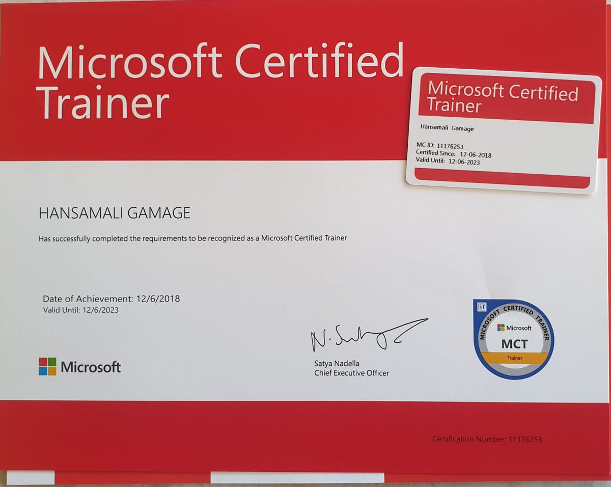 HansamaliGamage's tweet photo. Happy to be part of the #mct family for five years #Microsoft #community #techgirlsl #girlspower https://t.co/aZb8ePJvm3