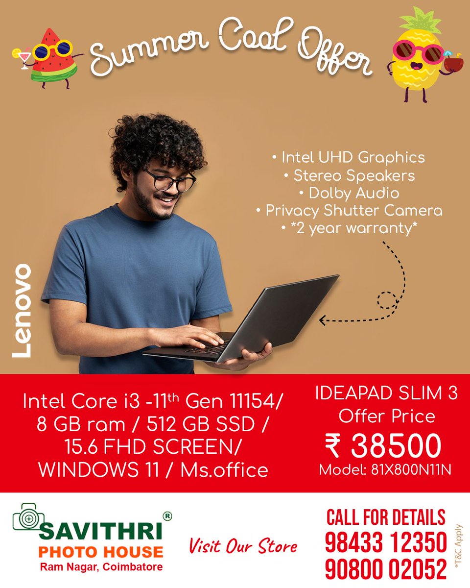 SavithriPhotoH's tweet image. Attention School students and College Students !
We are now providing Branded Laptops at Aggressive prices in #coimbatore from #savithriphotohouse a #camerastore and #computer in your Kovai.
There are offers in #asuslaptops and #delllaptops #LenovoLaptops