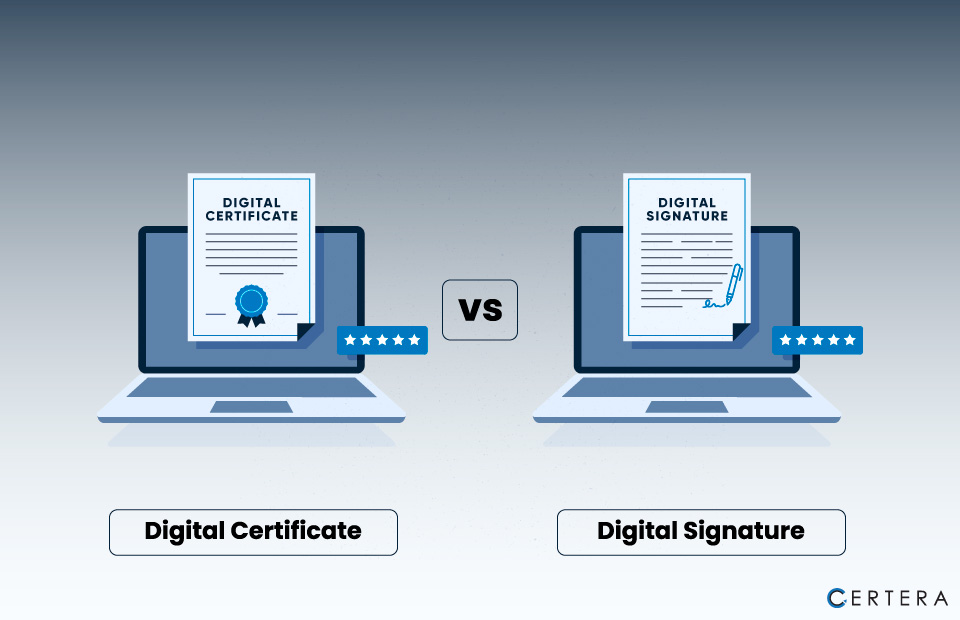 Digital Certificates & Digital Signatures play vital roles in cybersecurity, but they are not the same thing. - certerassl.com/blog/digital-c…

Check out our article to learn 10 key differences between the two.

#Cybersecurity #DigitalCertificates #DigitalSignatures