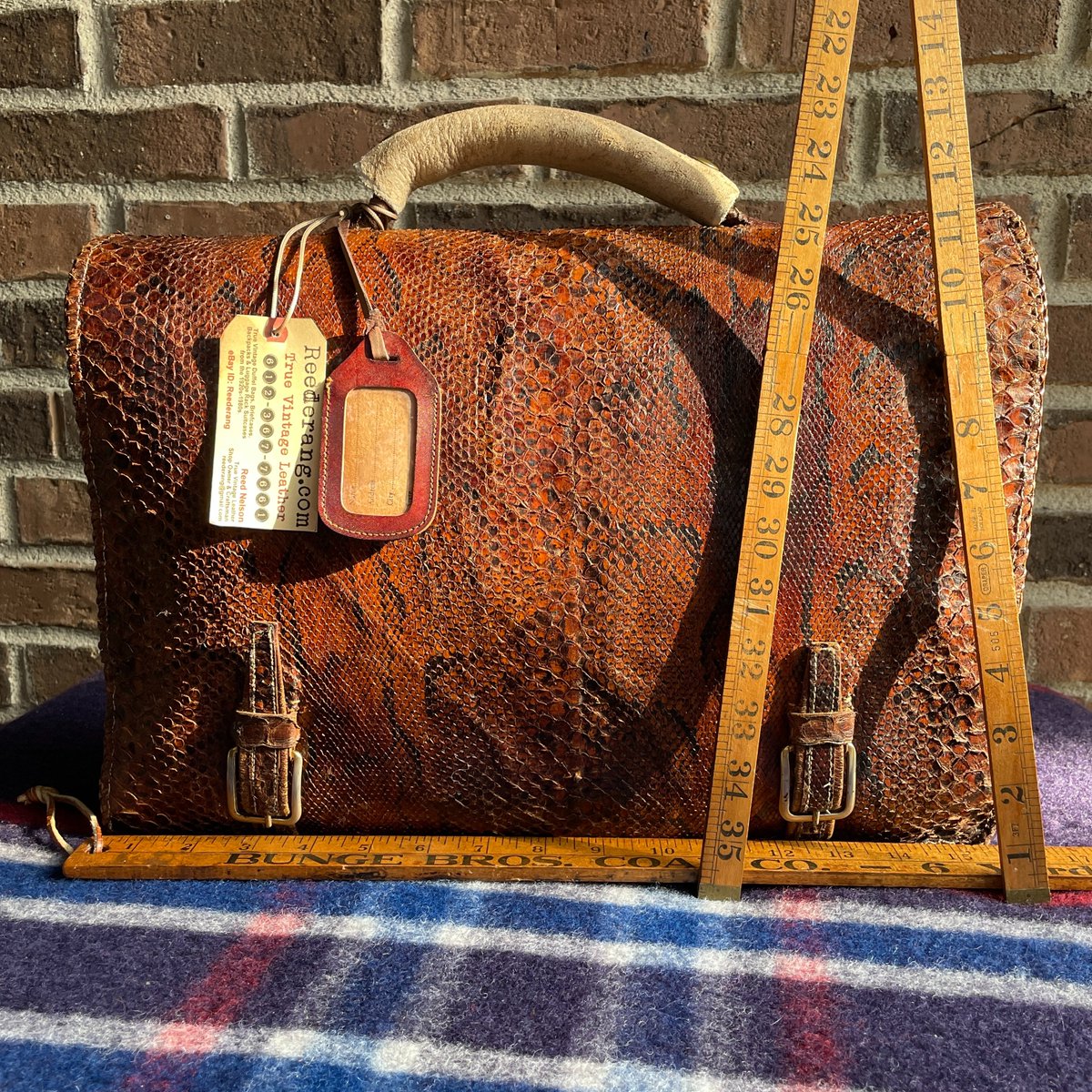 Real_Reederang's tweet photo. HANDMADE VINTAGE 1970s PYTHON SNAKE SKIN LEATHER MACBOOK BRIEFCASE BAG

https://t.co/K7B2E68Xjm

#Reederang #Vintage #1970s #Python #Briefcase #LaptopCase #Beautiful  #VintageBriefcase #VintageBackpack #MacBook  #python  #DistressedLeather  #Handmade  #artisanmade #madeinusa https://t.co/wHn3dplyhX