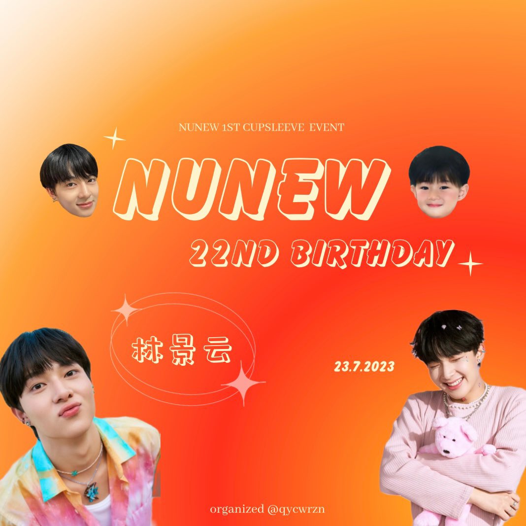 qycwrzn's tweet photo. Hello Malaysia Nananu's🧡💙

You are invited to the first Nunew's
Birthday Cup Sleeve event in
Malaysia

📅：23.7.2023
⏰：12-5pm
📍：Happy Lemon, Lot 10

Book your time slot⬇️
https://t.co/AN6QfCd6Hk

#TidwithNuNew 
#NuNew1stCSMY 
#NuNew https://t.co/P4zpXQxLcc