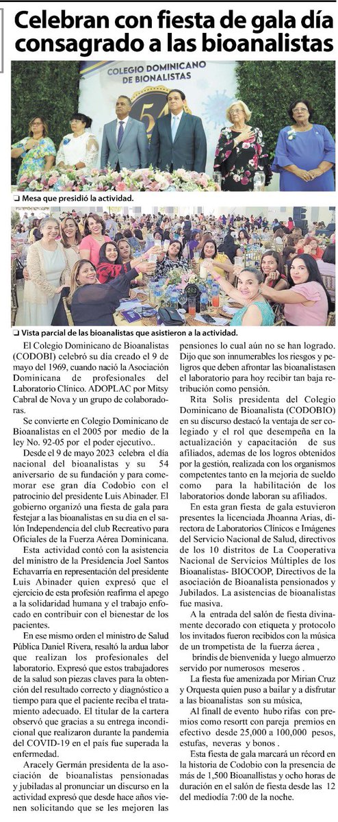 codobiord's tweet image. Exitosa fiesta este 9 de Mayo día del Bioanalistas a nivel Nacional