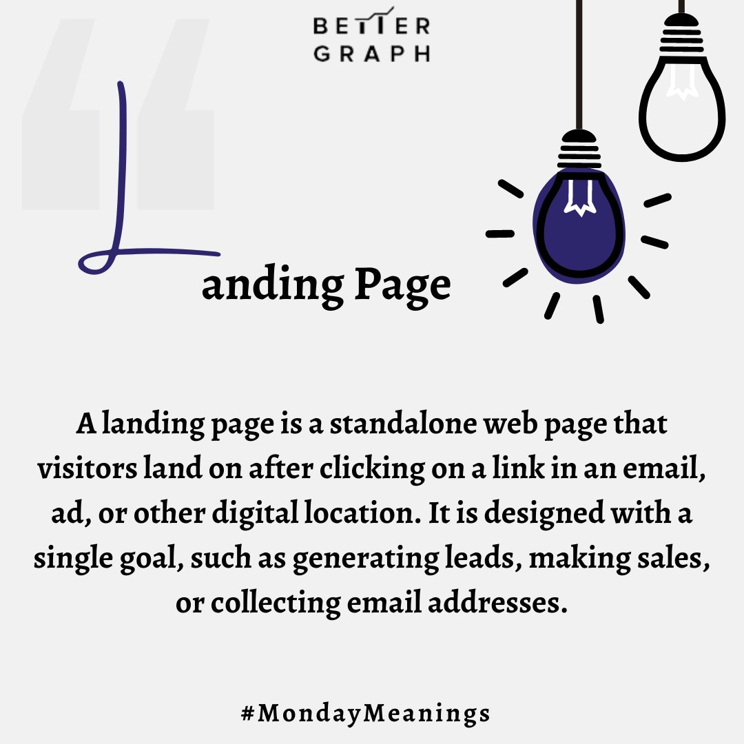 bettergraph's tweet photo. With this thought, let's start with Monday Meanings. For today, we have Landing Page.
#mondaymotivation #mondaymeaning #landingpage #BetterGraph #digitalmarketing #seo #orm #ppc #ContentWriting https://t.co/4SKq0QUBBg